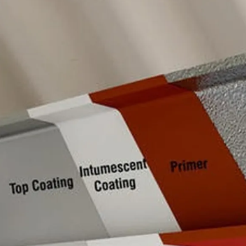 Layers of Intumensent Coating